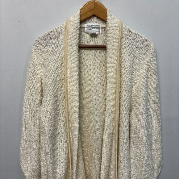 Vintage Sideffects Open Front Cardigan Sweater Size Medium Acrylic C064 -17 - Picture 9 of 14